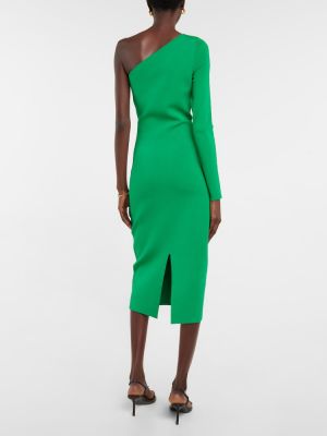 Midi šaty Victoria Beckham zelená