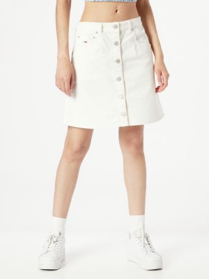 Džínsová sukňa Tommy Jeans biela