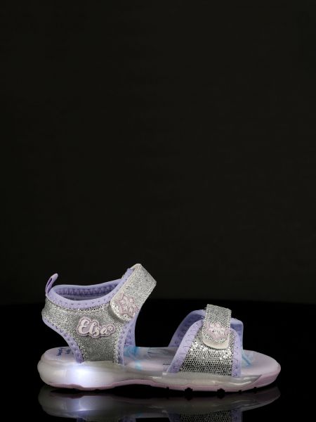 Kožené sandály z imitace kůže Frozen fialové