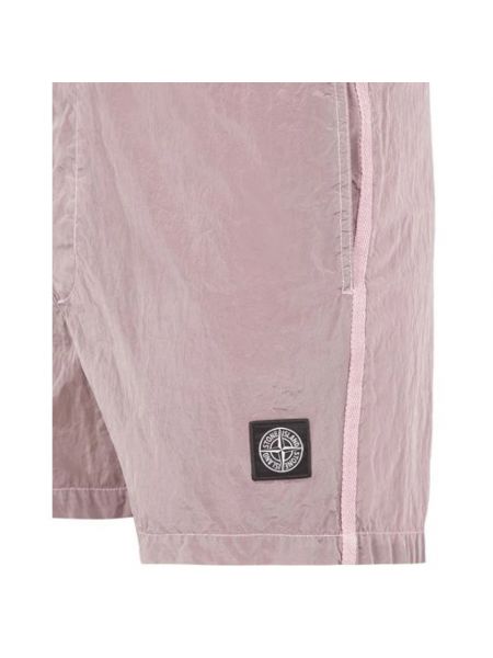 Pantalones cortos de nailon Stone Island rosa