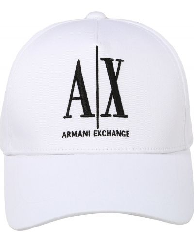 Kepurė su snapeliu Armani Exchange balta
