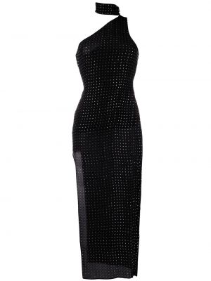 Вечерна рокля с кристали De La Vali черно