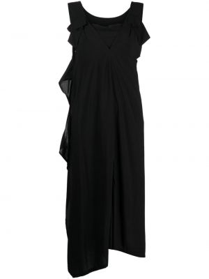 Asymetryczny sukienka koktajlowa z wysoką talią bez rękawów Ys - сzarny