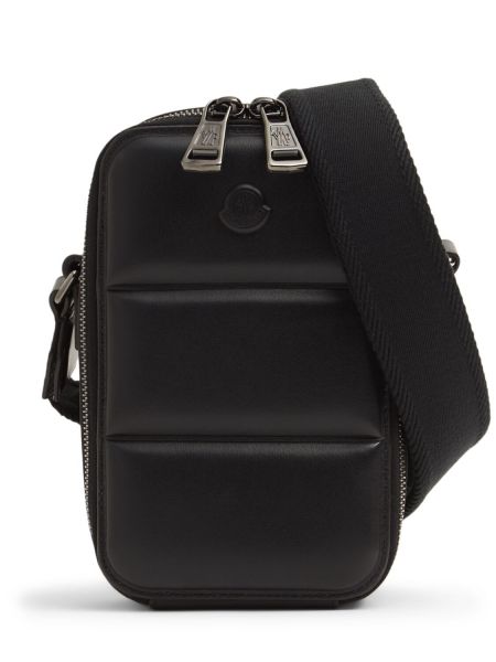 Crossbody väska i läder Moncler svart