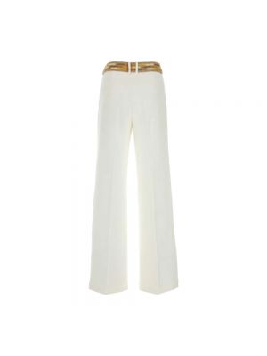 Pantalones rectos de algodón Zimmermann blanco