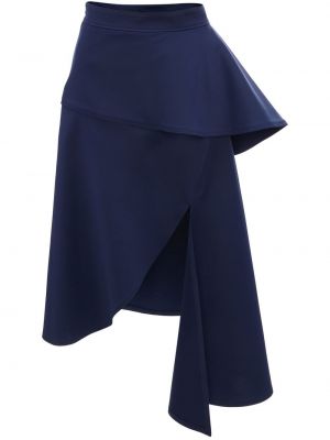 Asimetriškas sijonas su baskų Jw Anderson mėlyna