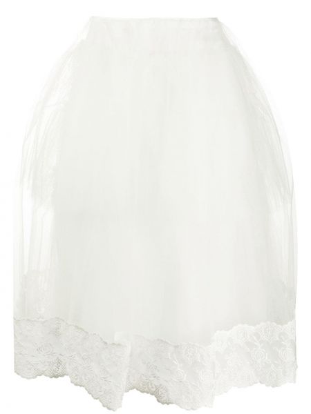 Falda larga de tul de encaje Simone Rocha blanco