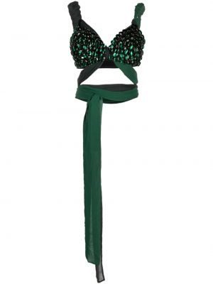 Кроп топ Dolce & Gabbana Pre-owned зелено