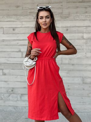 Sukienka midi bawełniana Mayflies czerwona