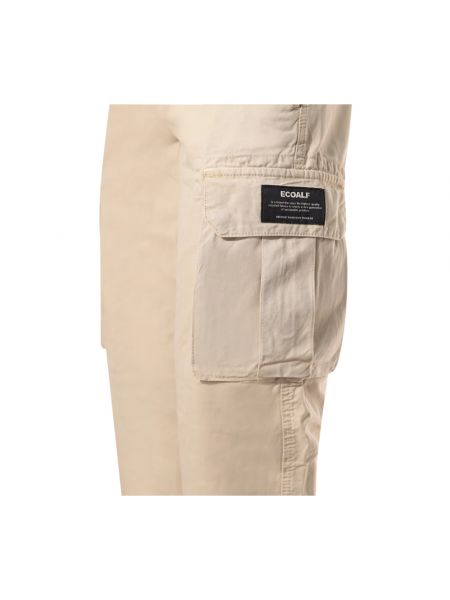 Pantalones cargo de algodón con bolsillos Ecoalf beige