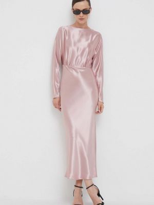 Sukienka długa Calvin Klein różowa