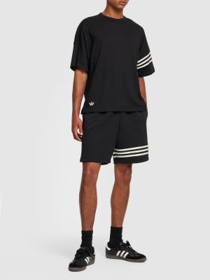 Pamučne kratke hlače Adidas Originals crna