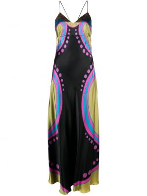 Μάξι φόρεμα με σχέδιο La Doublej μαύρο