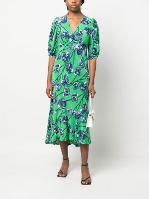 Sukienka midi w kwiatki z nadrukiem Dvf Diane Von Furstenberg
