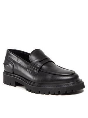 Pantofi loafer din piele Les Deux negru