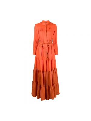 Sukienka długa Kiton pomarańczowa