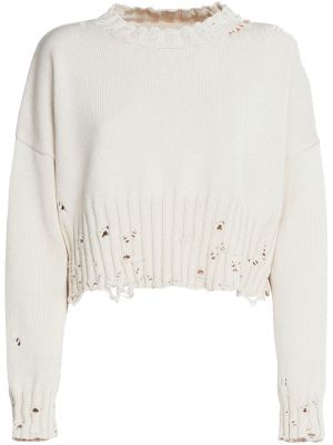 Trøje kort sweater Marni hvid