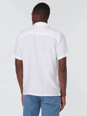 Camicia di lino Canali bianco
