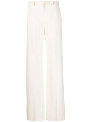 Vlněné rovné kalhoty Stella Mccartney bílé