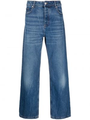 Voľné džínsy s vysokým pásom Ami Paris modrá