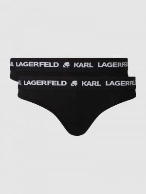 Stringi z lyocellu Karl Lagerfeld czarne