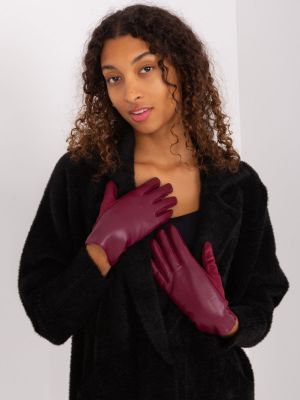 Γάντια Fashionhunters μπορντό
