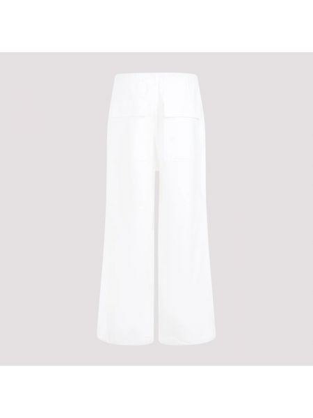 Spodnie bawełniane Jil Sander białe