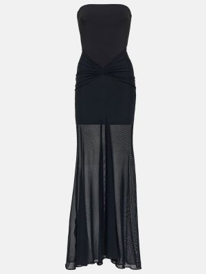 Μάξι φόρεμα από τούλι David Koma μαύρο