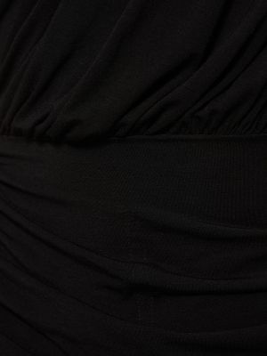 Sukienka długa z dżerseju Rick Owens czarna