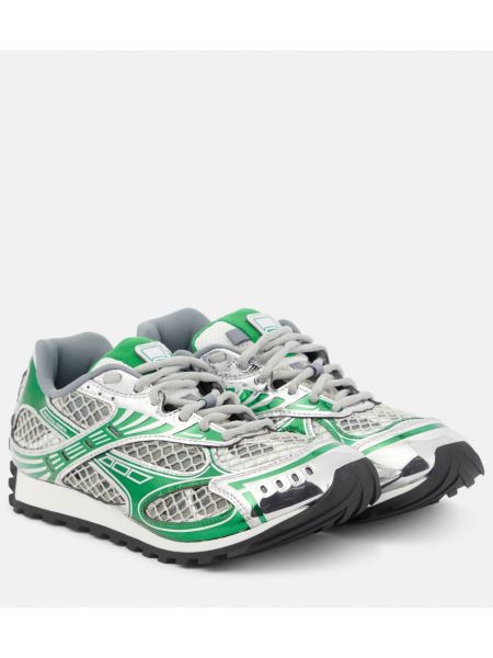 Sneakers in mesh in mesh Bottega Veneta argento