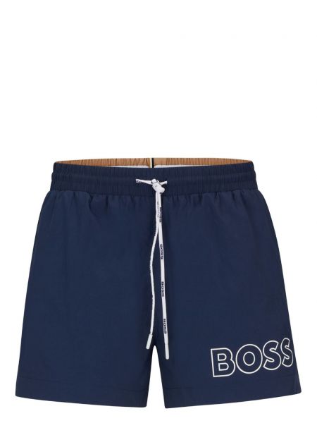 Kratke hlače s potiskom Boss modra