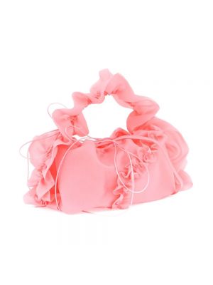 Bolsa de seda con volantes Cecilie Bahnsen rosa