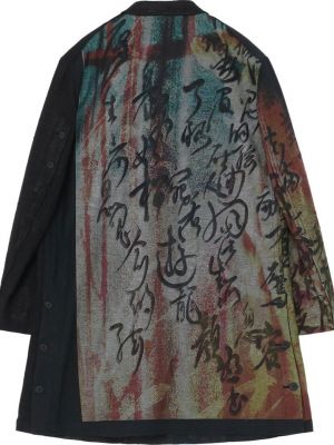 Джинсовая куртка с принтом Yohji Yamamoto черная