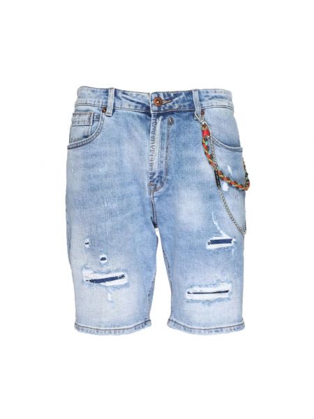 Jeans shorts mit reißverschluss Gianni Lupo blau