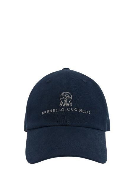 Bomuld hat Brunello Cucinelli blå