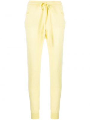 Pantaloni di cachemire Teddy Cashmere giallo