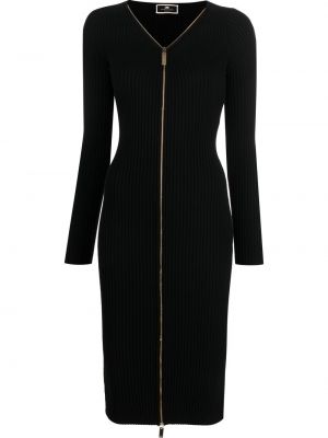 V-hals dress Elisabetta Franchi svart