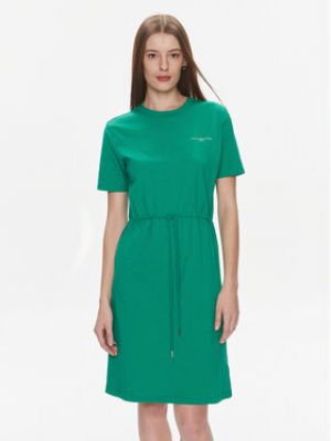 Mini šaty Tommy Hilfiger zelené