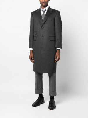 Kašmírový kabát Thom Browne šedý