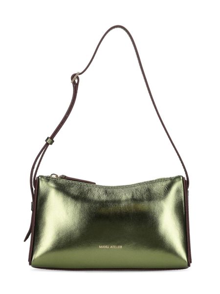 Kožená kabelka Manu Atelier zelená