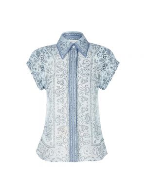 Koszula z wzorem paisley Zimmermann niebieska