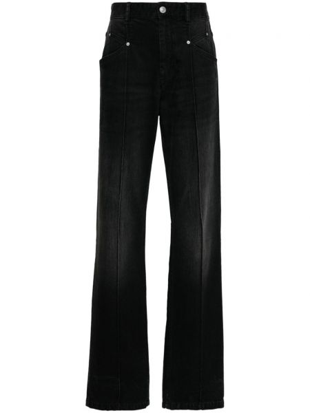Straight fit džíny s vysokým pasem Isabel Marant černé