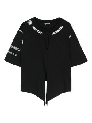 Тениска с принт Dolce & Gabbana Dgvib3 черно