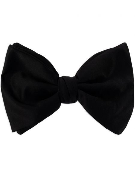 Hodvábna priliehavá kravata s mašľou Giorgio Armani čierna