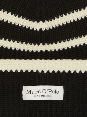 Dzianinowy pasek bawełniany w paski Marc O'polo czarny