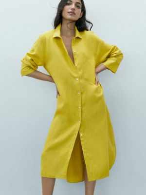 Платье Massimo Dutti, желтое