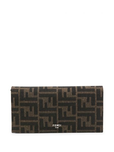 Jacquard kortholder Fendi brun