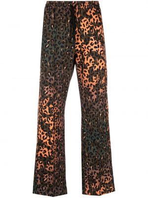 Pantaloni sport cu imagine cu model leopard Marcelo Burlon County Of Milan