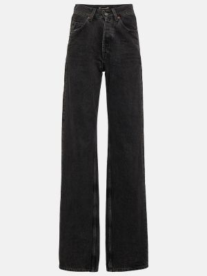 Voľné džínsy s rovným strihom Saint Laurent čierna