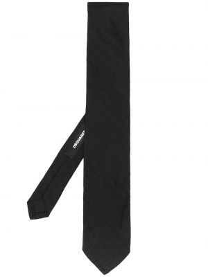 Hedvábná kravata Dsquared2 černá